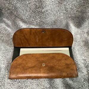 Vintage Faux Leather Travel Mirror